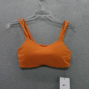 Nike Zenvy Womens Training Sports Bra Orange XS InifinaSoft Dri FIT NEW
